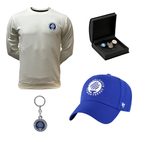 Outfit Sudadera Unisex Hueso + Gorra 47 Antorcha + Kit Pines + Llavero